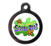 PS Pet Tags - Film TV Movie Pet ID Tags - What Would Scooby Do Design - Zinc Alloy Metal - Large (32mm) Small (24mm) Personalised On Reverse - Dog Cat Name Address Identity Tag - Made in UK