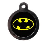 PS Pet Tags - Fun Cat ID Tags - Batcat Batman Design - Zinc Alloy Metal - Small (24mm) - Personalised On Reverse - Cat Cute Name Address Tag