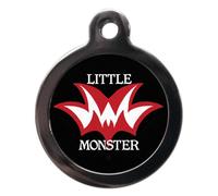 PS Pet Tags - Little Monster Pet ID Tag Disc - Cute Dog Cat Pet Name Tags Discs - Personalised on Reverse