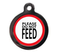 PS Pet Tags - Medical Pet Tags - Please Do Not Feed Disc - Zinc Metal Alloy - Large (32mm) Small (24mm) - Personalised On Reverse - Dog Cat Medical Tags
