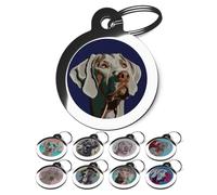 PS Pet Tags - Weimaraner Dog Tags for Dogs - Personalised Breed Pet Identity Tag - Small Large Metal Disc for Collar