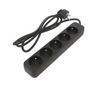 PS0-05E-0150-BK Extension Cable 3x1mm² Sockets: 5 Rubber Black 1.5m 10A LANB
