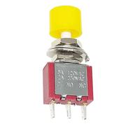 PS102 3Pin 6Pin Momentary Pushbutton Automatic Reset 5A120VAC/2A250VAC Shockproof for Industrial Control Auto Reset Push Button ABS Metal