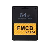 PS2 Fat FMCB Free McBoot Card v1.966, Memory Card for PS2 Fat Console - Plug & Play Video Game Adapter with No Lag (64MB Memory Card for PS2)