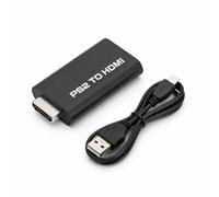 PS2 to HDMI Converter Plug with 3.5mm Audio Output, Plug and Play PS2 HDMI Adapter, Supports 480i 480p 576i, YPbPr Signal for Consoles, Video Audio Sync for HDTV Connector