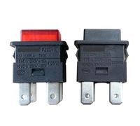 PS23-16 Self-locking Pushbutton Switches 4Pins 250V 16A Socket Power Strip Push Button Switch for Vacuum Cleaner,2-Pack IDGTTLDF(Red)
