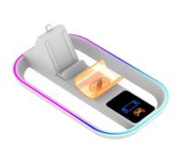 PS4 Charger, Charging Station Console Stand, 4 pro, Fast Charging Charger Station, Charging Dock with Colorful RGB Lights, Game Console Accessories