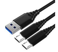 PS4 Controller Charger Cable,2 Pack 3M/10FT Micro USB Cable Charging Sync Cord for Sony PlayStation 4/Dualshock 4/PS-4 Slim/P-S4 Pro,Microsoft Xbox One/On e S/O-ne X,Play and Charge Wire,Extra Long