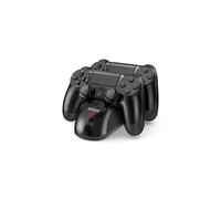 PS4 Controller Charger, Fast Dual USB PS4 Controller Charging Station PS4 / PS4 Slim / PS4 Pro Charging Dock Stand Station 4 Thumb Grips