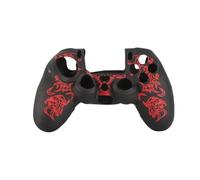 PS4 Controller Skin, Silicone Rubber Soft Cover Skin Case Anti Slip Grip Protector Case Wireless Gamepad Controller Cover for PS4 controller(Black and Red)