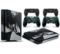 PS4 SLIM Console Dark Joker From Batman Skin Decal Vinal Sticker + 2 Controller Skins Set