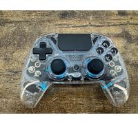 PS4 Wireless Pro Controller Deltaco LED Light Up Gaming Transparent