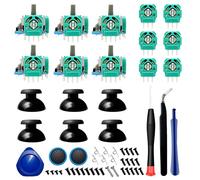 PS5 Analog 3D Joystick Replacement for Sony PlayStation 5,PS5 Controller Stick Repair Kit for Fix Drift & Enhance Grip with Analog Joysticks,Thumbstick Caps,Trigger Springs,Tools&Screws (6Pack)