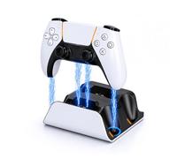 PS5 Controller Charger Station with LED Indicator,Dual Controller Charger Dock,Fast Charging Stand for PlayStation 5 (White)