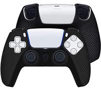 PS5 Controller Cover Skin, Silicone PS5 Controller Skin with 4 pcs Thumb Grips, Soft Anti-Slip Protective Case for PlayStation 5 / PS5 DualSense Controller -Black