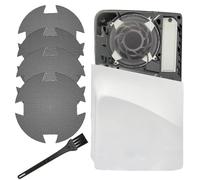 PS5 Dust Protector Cover Kit with 4 Shield-Shaped Fan Dust Nets+1 Soft bristle Cleaning Brush, High-Density Breathable Mesh Dust Filter for PS5 Digital & Disc Edition,Compatible with PS5 Pro&Slim(S5)