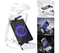 PS5 Portal Handheld Game Console Transparent Full Protective Case, Compatible with PS5/PS Portal/PS5 Portal Tempered Glass Screen Protector