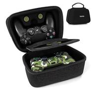 PS5 PS4 Switch Pro Controller Case, Game Controller Carrying Travel Bag Compatible with PS 5, PS 4, X Box, Switch Pro and Other Controllers, Protective Hard Storage Case for 2 Controllers (Black)