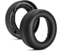 PS5 Replacement Earpad for Sony PlayStation 5 Pulse PS5 3D Wireless Headset, Ear Cushions Cup Cover Earmuff with Softer Protein Leather Memory Foam, Repair Part Accessories, Black