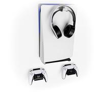 PS5 Wall Mount Stand & Controller Holders Compatible with PS5 and PS5 Slim Disc and Digital Version