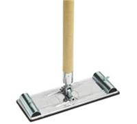 PS660A Pole Sander with 48" Wood Handle - 9⅜" x 3¼" Die-Cast Aluminum Head, Polyethylene Pad, Reinforced Ridges, Durable Drywall Sander for Smooth, Even Surface Finishing