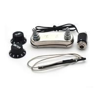 PS700 Acoustic Guitar Pickup with Passive EQ Preamp and Piezo Design, 500K Volume & Tone, Chrome Metal Finish, 20Hz-20kHz Frequ