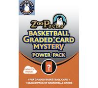 PSA Basketball Graded Card Mystery Power Pack | Beginner Edition | 1 PSA Graded Basketball Card & 1 Pack of Cards | Grade 5+ Guaranteed | by Zoo Packs