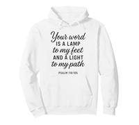 Psalm 119:105 Lamp Feet Light Path Scripture Bible Verse God Pullover Hoodie