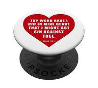Psalm 119:11 - Thy Word Have I Hid in Mine Heart Bible Verse PopSockets Adhesive PopGrip