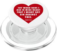 Psalm 119:11 - Thy Word Have I Hid in Mine Heart Bible Verse PopSockets PopGrip for MagSafe