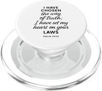 Psalm 119 30 I Have Chosen The Way Of Truth Verse Laws Bible PopSockets PopGrip for MagSafe