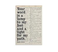 Psalm 119 Quote Affirmation Posters for Room Aesthetic CanvasWall Art Painting Bedroom Decor16x24inch(40x60cm)
