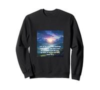 Psalm 121 mountain sunrise Christian Faith hope verse 121:1 Sweatshirt