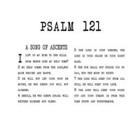 Psalm 121 Wall Art - Bible Verse Print Symbolizing Divine Protection, Inspirational Scripture Art for Christians (Framed,08x12inch(20x30cm))