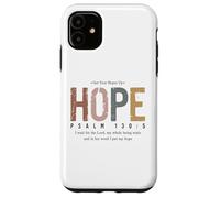Psalm 130:5 Hope Bible Verse Retro Christian Get Hopes Up Case for iPhone 11