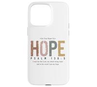 Psalm 130:5 Hope Bible Verse Retro Christian Get Hopes Up Case for iPhone 15 Pro Max
