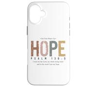 Psalm 130:5 Hope Bible Verse Retro Christian Get Hopes Up Case for iPhone 16 Plus