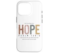 Psalm 130:5 Hope Bible Verse Retro Christian Get Hopes Up Case for iPhone 16 Pro