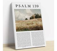 Psalm 139 Wall Art I Am Fearfully and Wonderfully Made Poster Christian Canvas Art Wall Decor Scripture Prints Bible Verse Poster Religious Painting for Bedroom Dining Room Decor 16x24inch Wood Framed