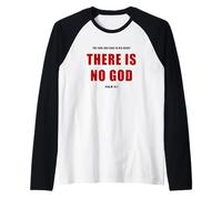 Psalm 14:1 The Fool Has Said, There is NO GOD - Evangelism Raglan Baseball Tee