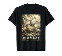 Psalm 147:3 He Heals the Brokenhearted Christian Bible Verse T-Shirt
