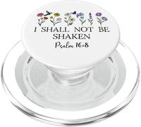 Psalm 16:8 Will I Shall Not Be Shaken Bible Verse Christian PopSockets PopGrip for MagSafe