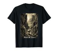 Psalm 23:4 Shepherd's Staff Comfort Engraved Christian Art T-Shirt