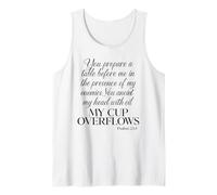 Psalm 23 5 You Prepare A Table My Cup Overflows Bible Verse Tank Top
