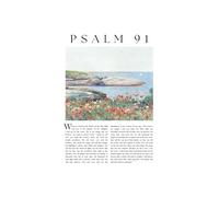 Psalm 23 91 121 Scripture Wall Art The Lord Is My Shepherd Christian Bible Verse Poster Mountain Monet Landscape Painting Prints Home Decor (SKU2,8x12inch=(20x30cm),Unframed)
