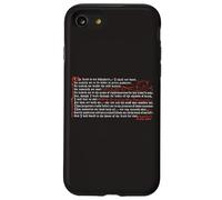 Psalm 23 Bible Christian Gothic Calligraphy Decorative Case for iPhone SE (2020) / 7/8