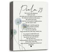 Psalm 23 Canvas Wall Art, The Lord is My Shepherd, Christian Family Home or Office Decor, Bible Wall Art 12X15