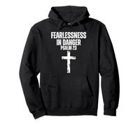 Psalm 23 Christian Bible Shepherd Fearlessness in Danger Pullover Hoodie
