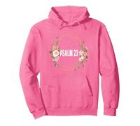 Psalm 23 God Jesus Religious Christian Lord is my shepherd Pullover Hoodie, Adult Unisex, Bright Pink, Medium