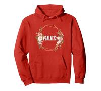 Psalm 23 God Jesus Religious Christian Lord is my shepherd Pullover Hoodie, Adult Unisex, Red, X-Large